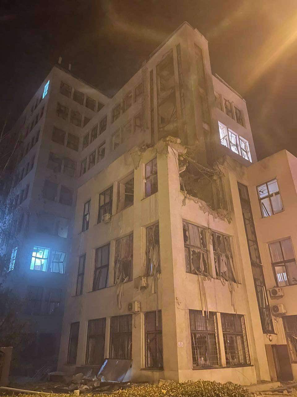 Damage to Derzhprom building in Kharkiv