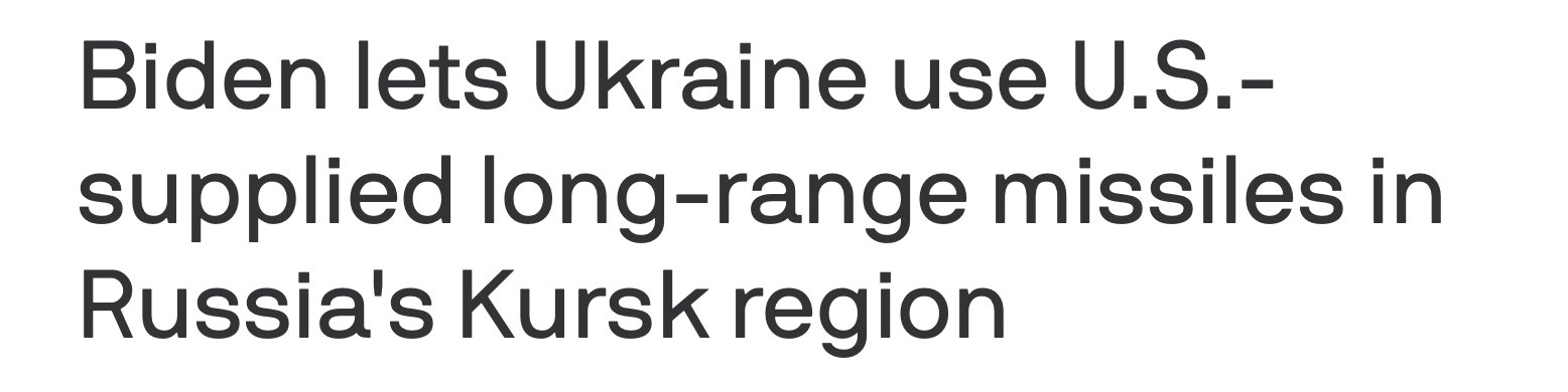 Biden allows Ukraine limited strikes only in Kursk region
