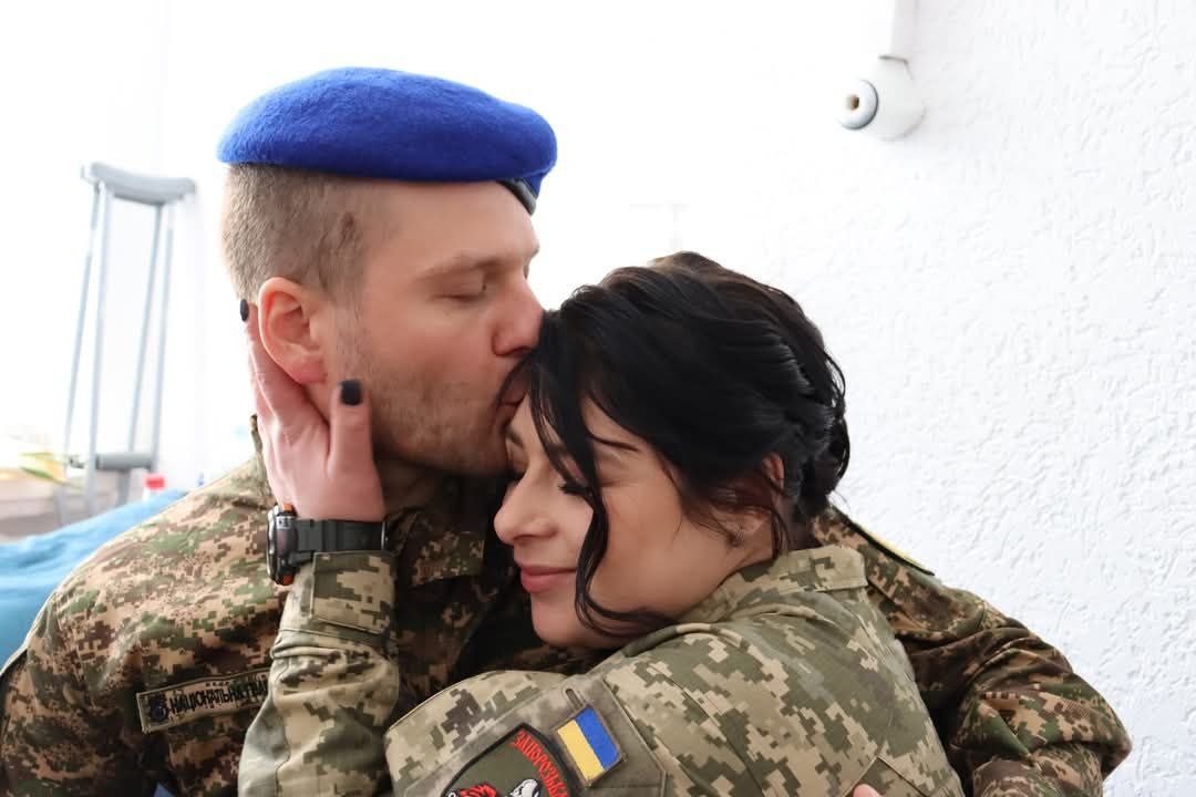 Wedding of Ukrainian soldiers from Rubizh and Zaporizhzhia Sich brigades