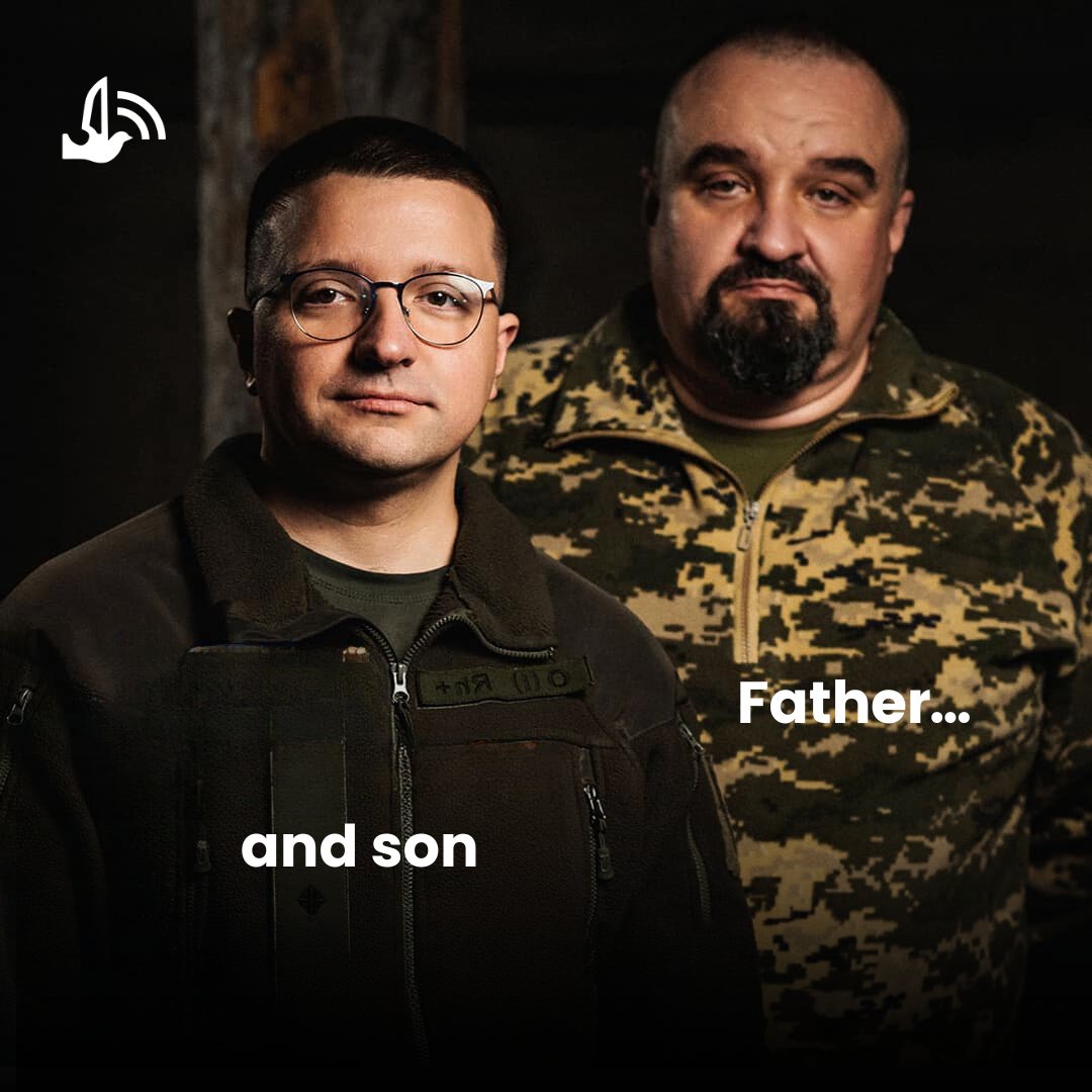 Ukrainian father and son serve side-by-side, embodying national resolve.