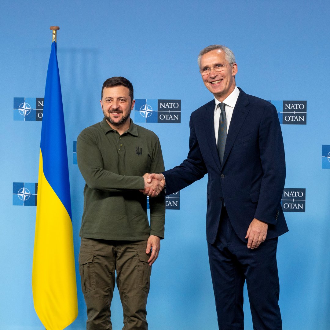 Stoltenberg welcomes Zelenskyy to prepare for NATO Summit