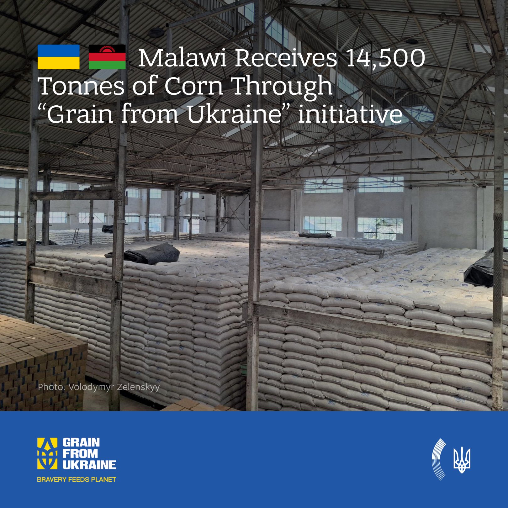 Ukraine delivers corn to Malawi