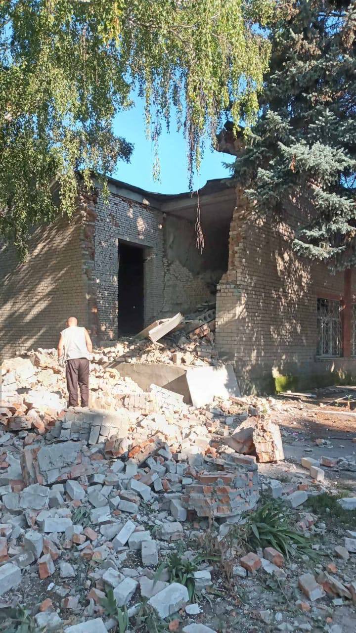 Youth education center in Huliaipole after Russian attack