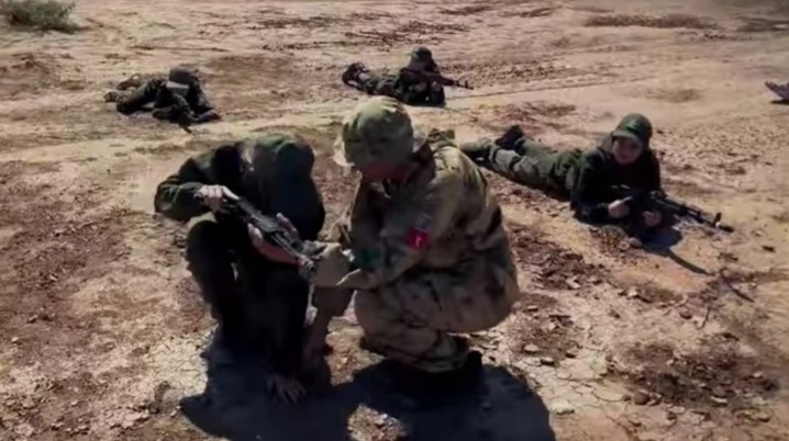 Russian officers train abducted Ukrainian children in military skills