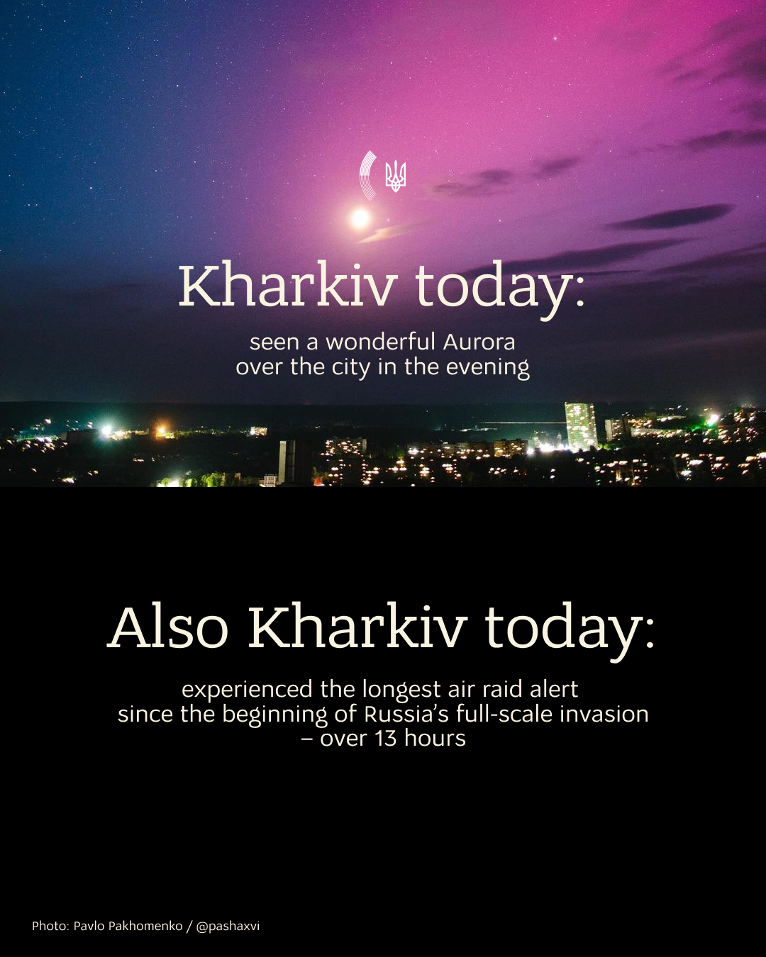 Kharkiv faces record 13-hour air raid alert amid natural wonder