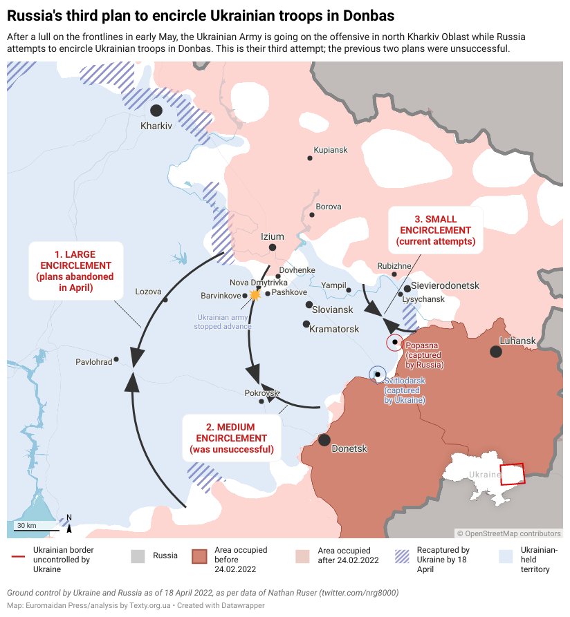 Battles around Sievierodonetsk and encirclement in Donbas