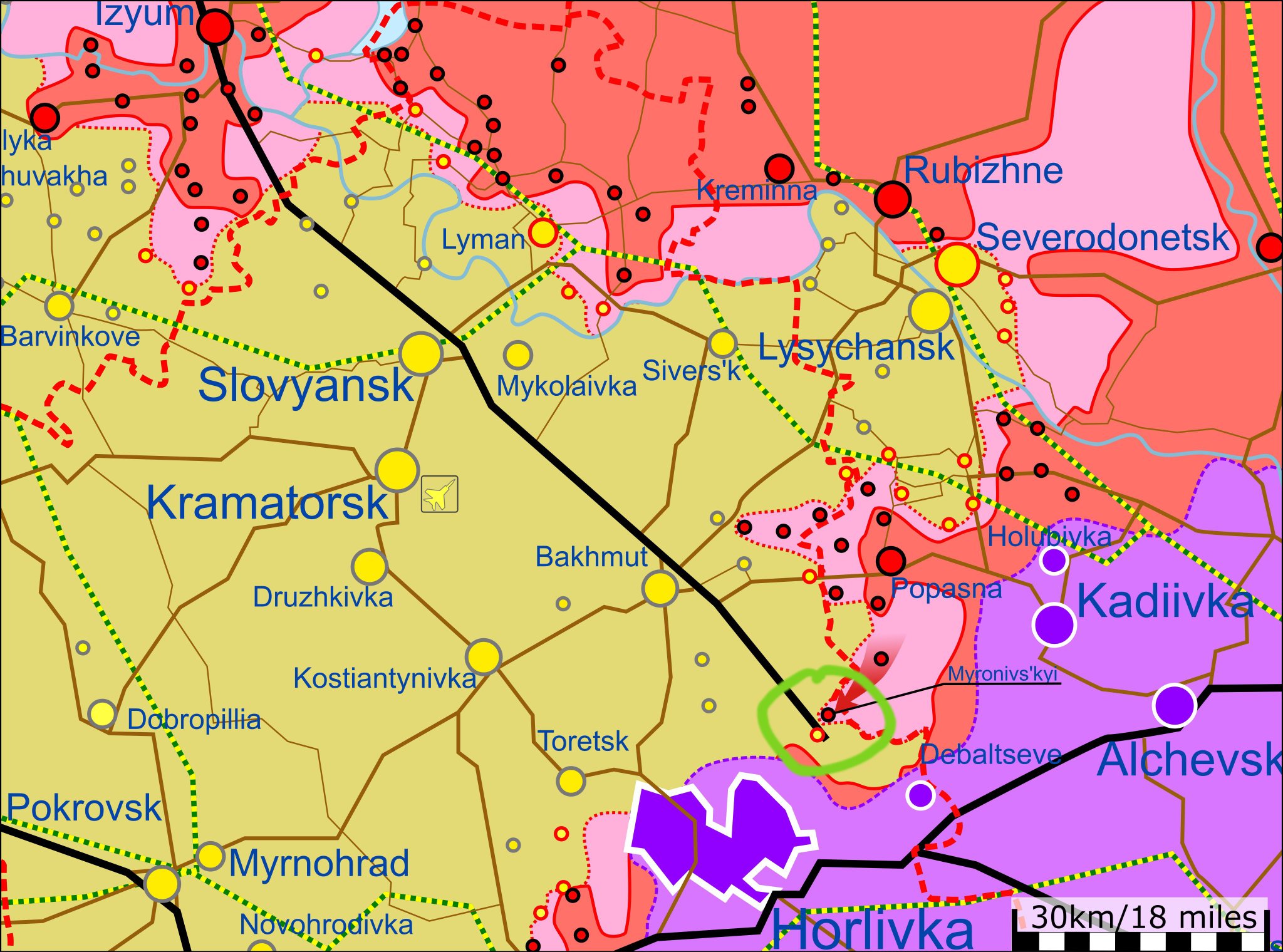 Front changes: artillery moved, advances at Sievierodonetsk and Lyman