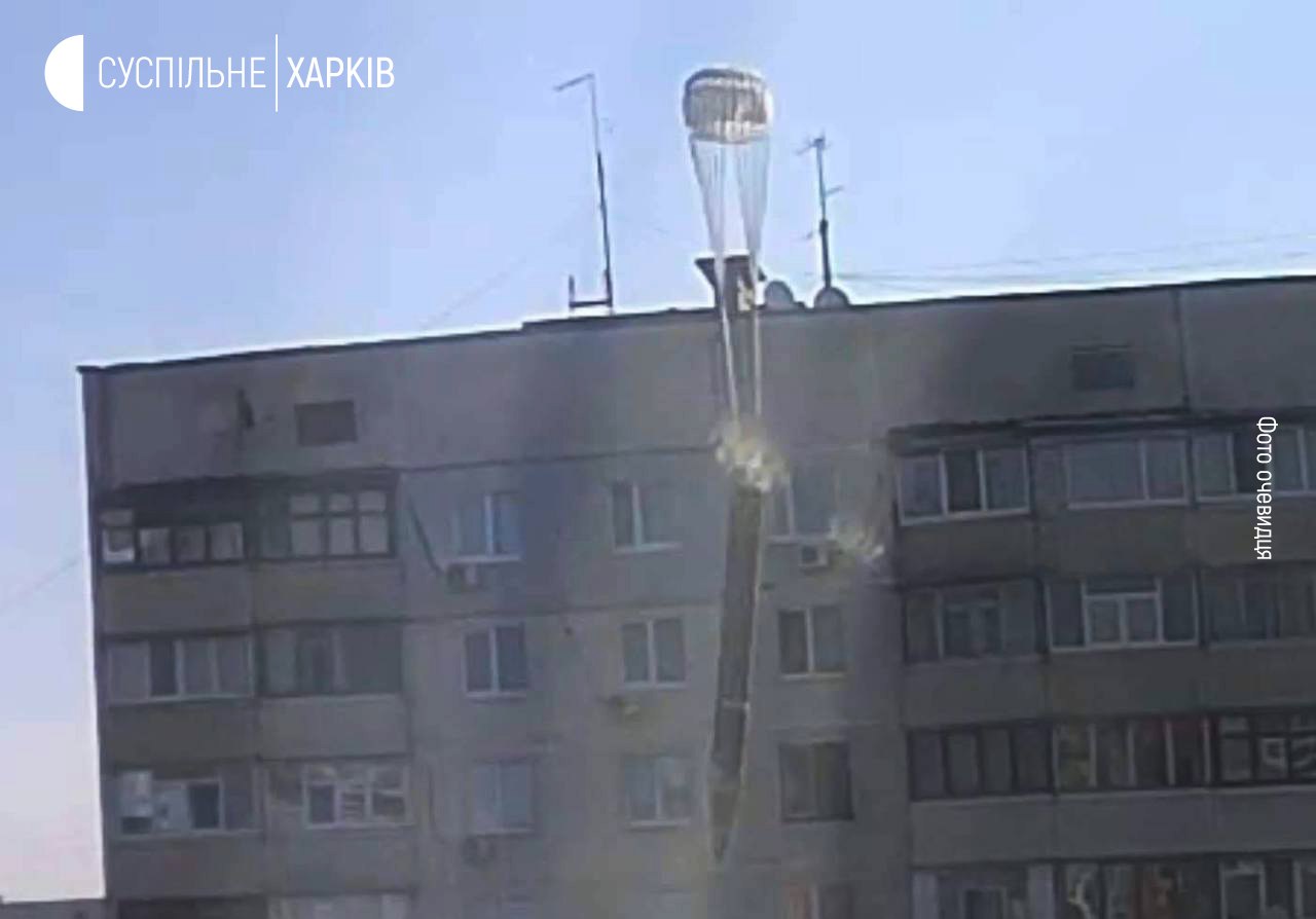 Kharkiv Mayor: occupiers drop parachute bombs on city