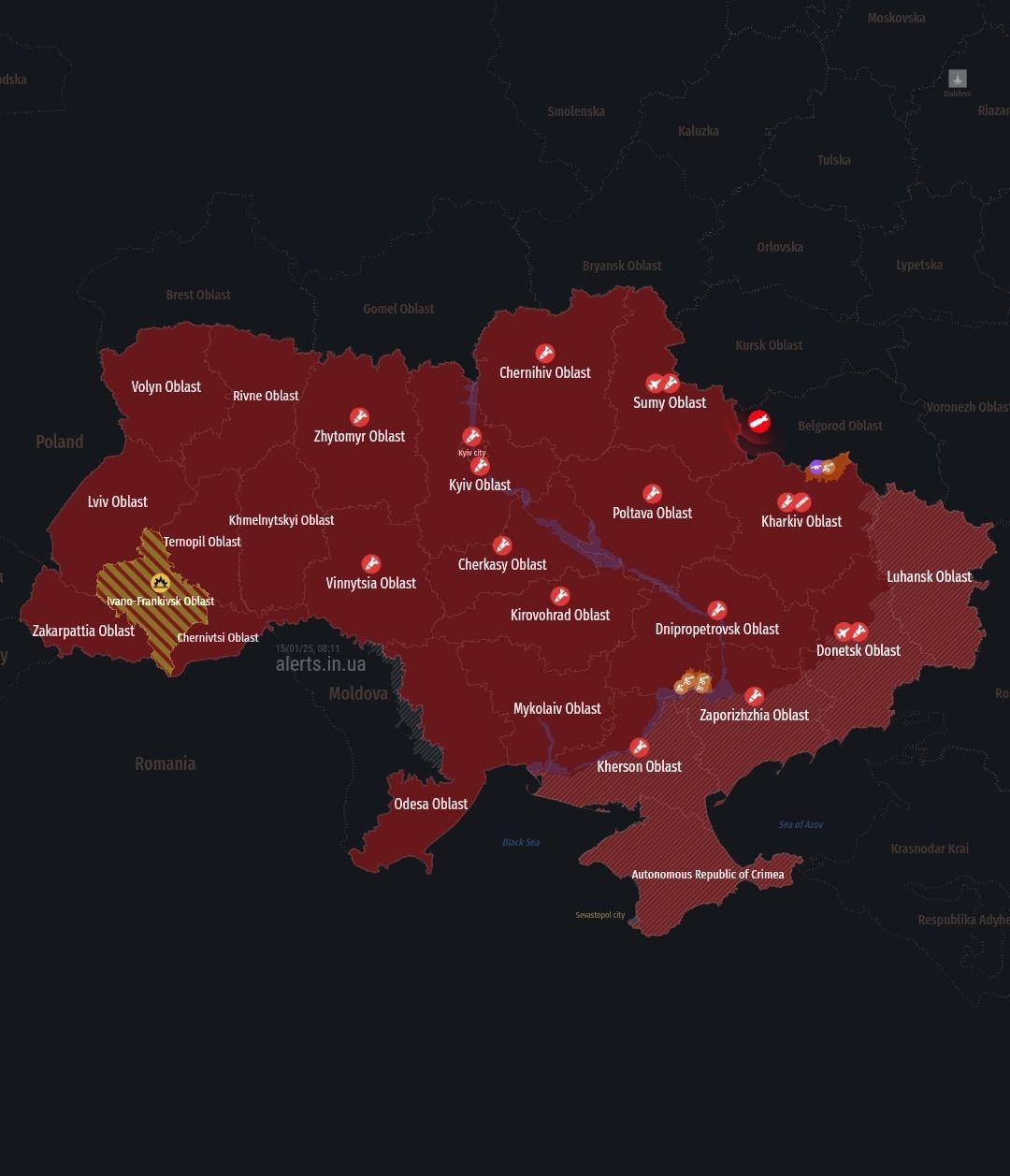 Ukraine hit by combined drone and missile attack targeting energy infrastructure