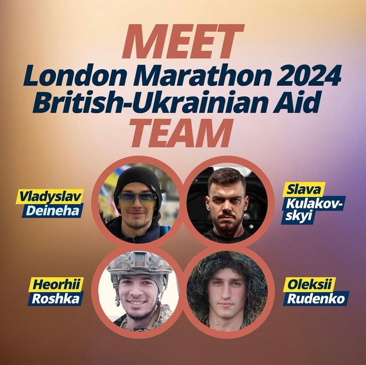 Ukrainian defenders run London Marathon for injured comrades