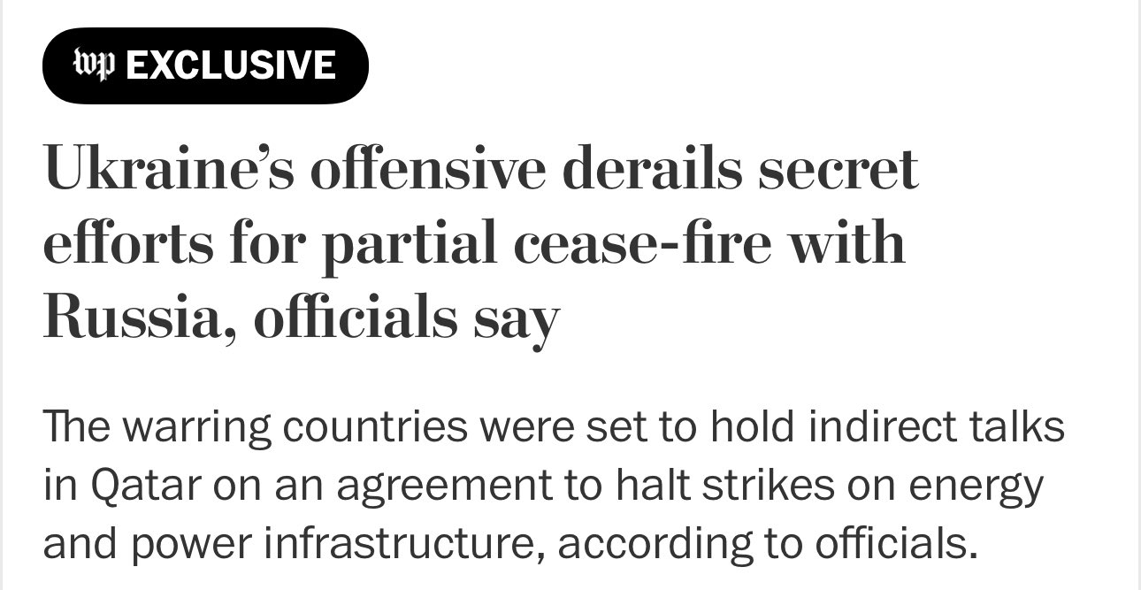 Cease-fire talks collapse after Ukraine launches Kursk incursion