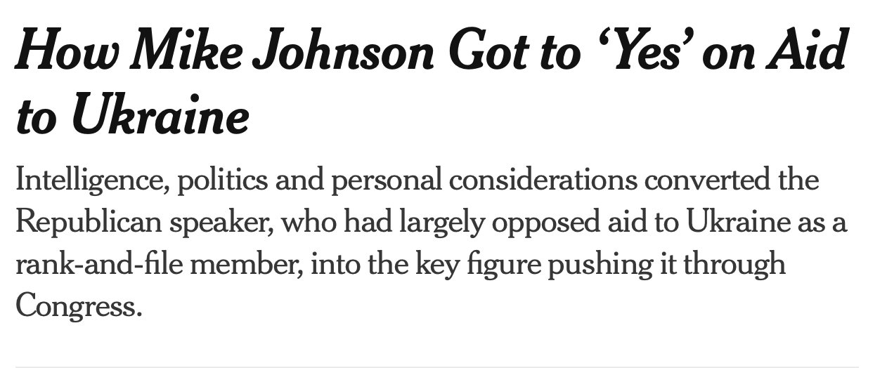 Three lessons from Speaker Johnson’s Ukraine support story
