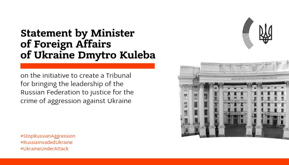 Ukraine’s FM Kuleba supports tribunal for Russia’s aggression