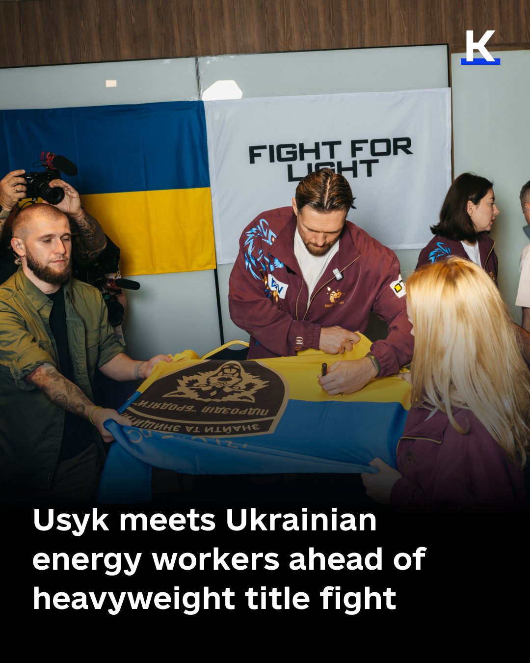 Usyk meets veteran energy workers ahead of title fight