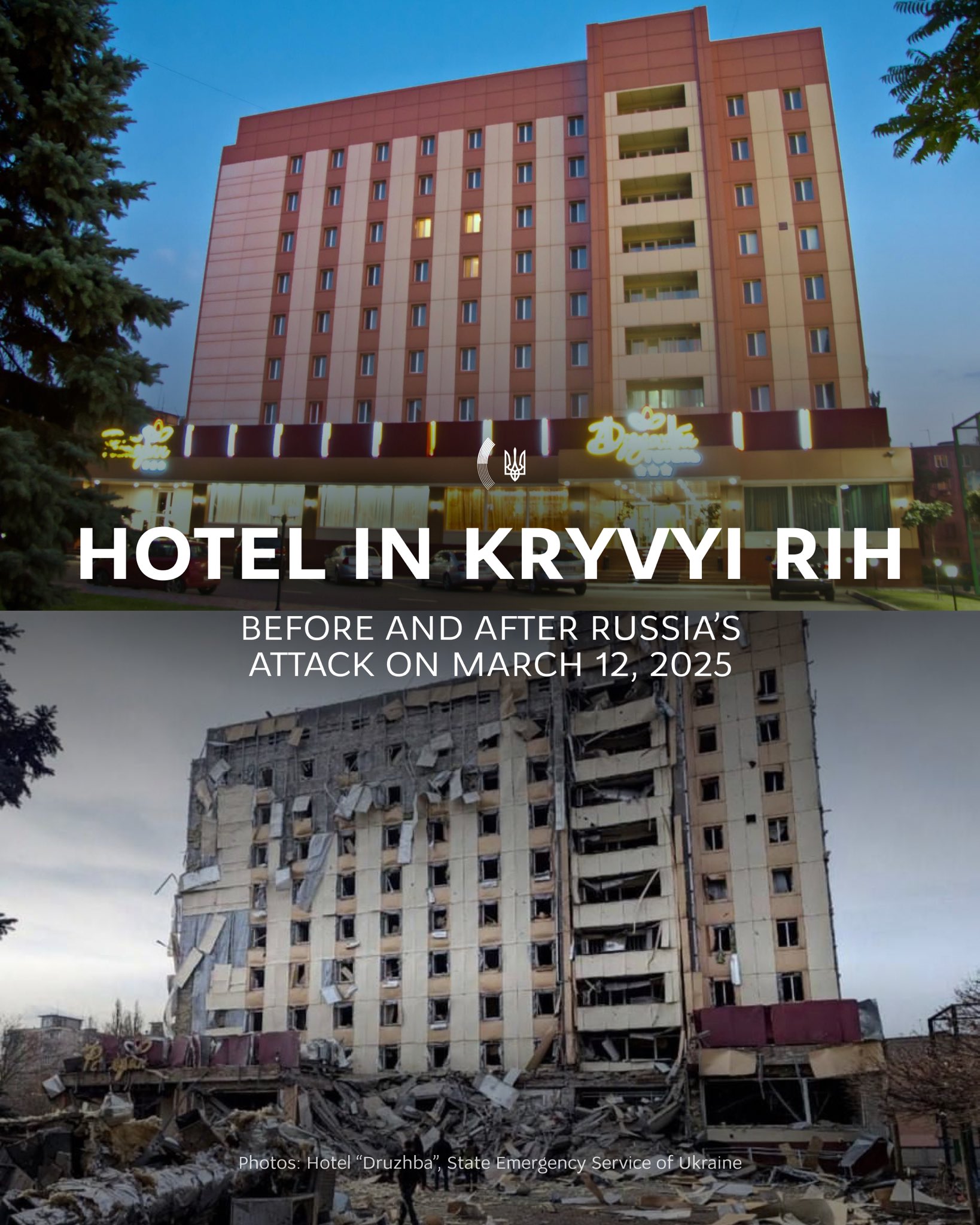 Russian missile attack on Kryvyi Rih hotel kills one