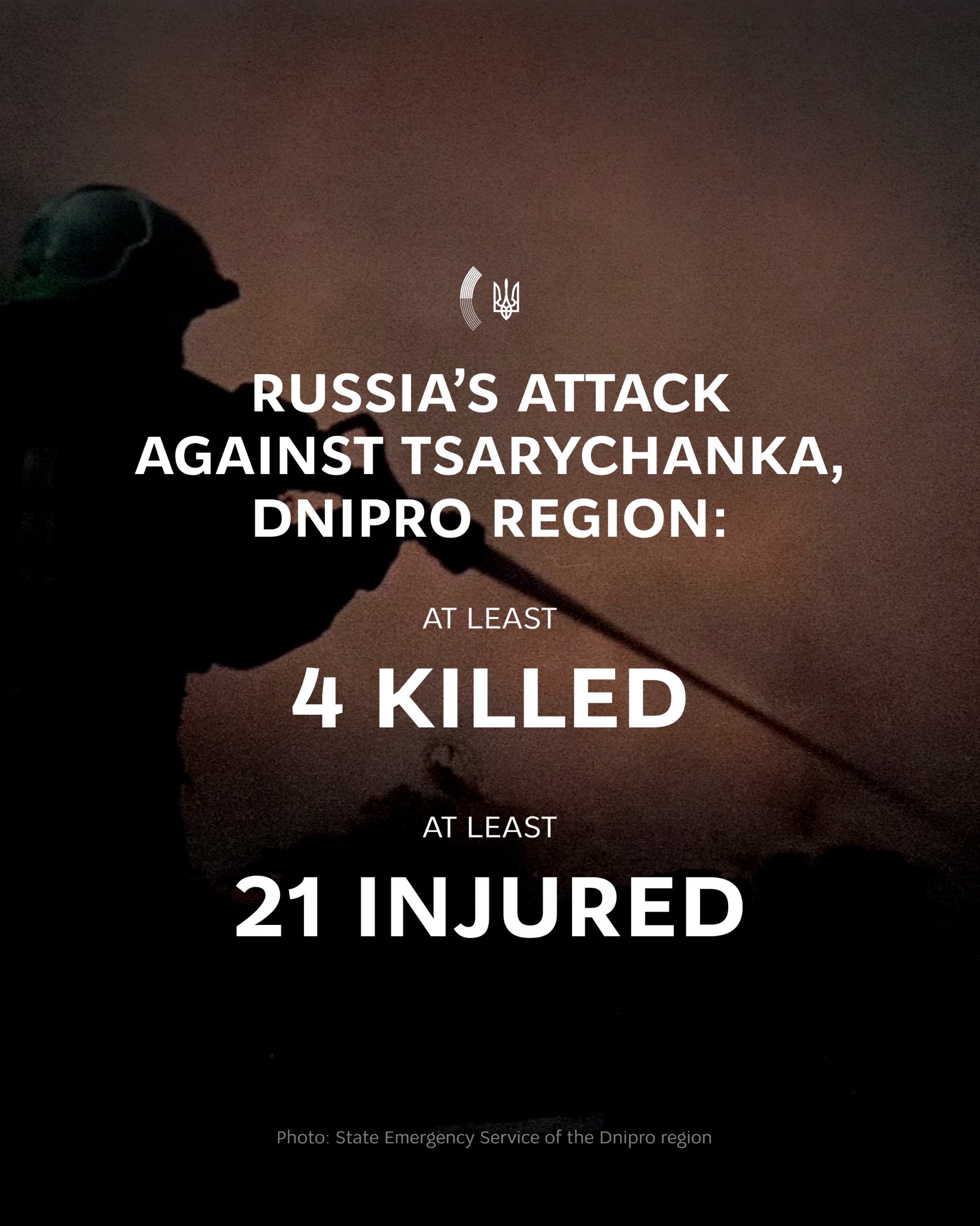 Russian missile strike on Tsarychanka kills 4, injures 21 including child