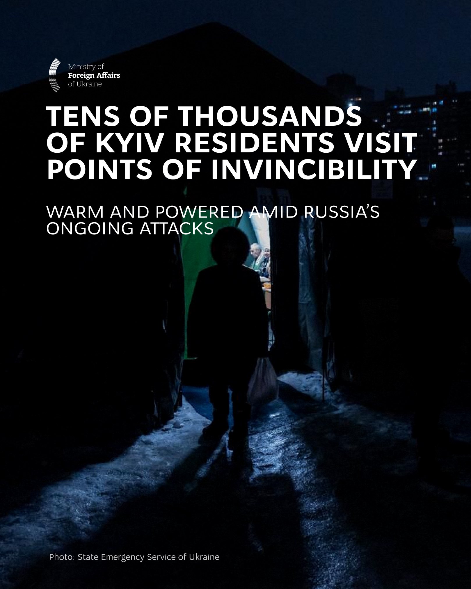 Kyiv’s Points of Invincibility provide warmth and light amid attacks at -22°C