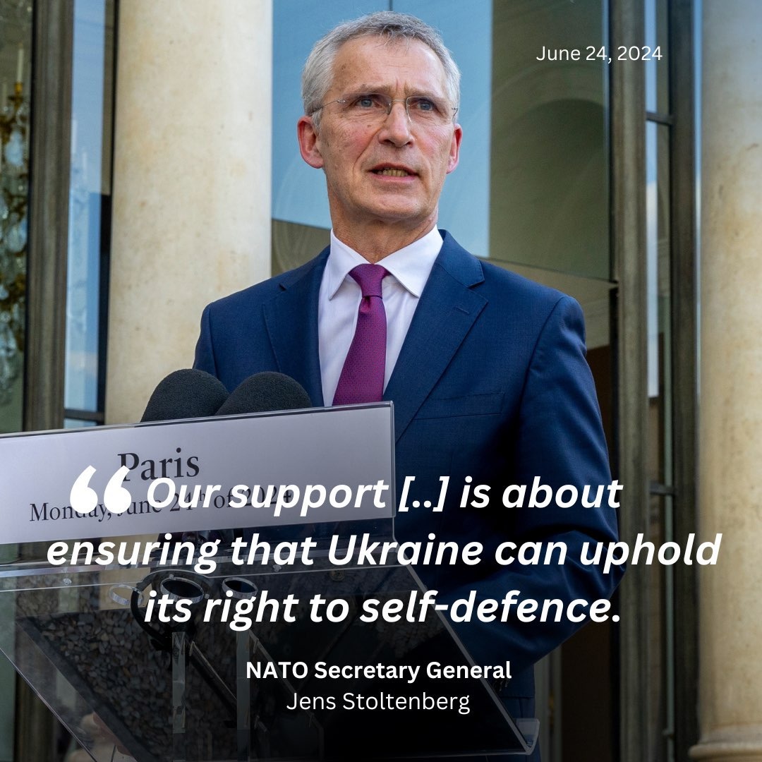 NATO Secretary General thanks France, urges more support for Ukraine