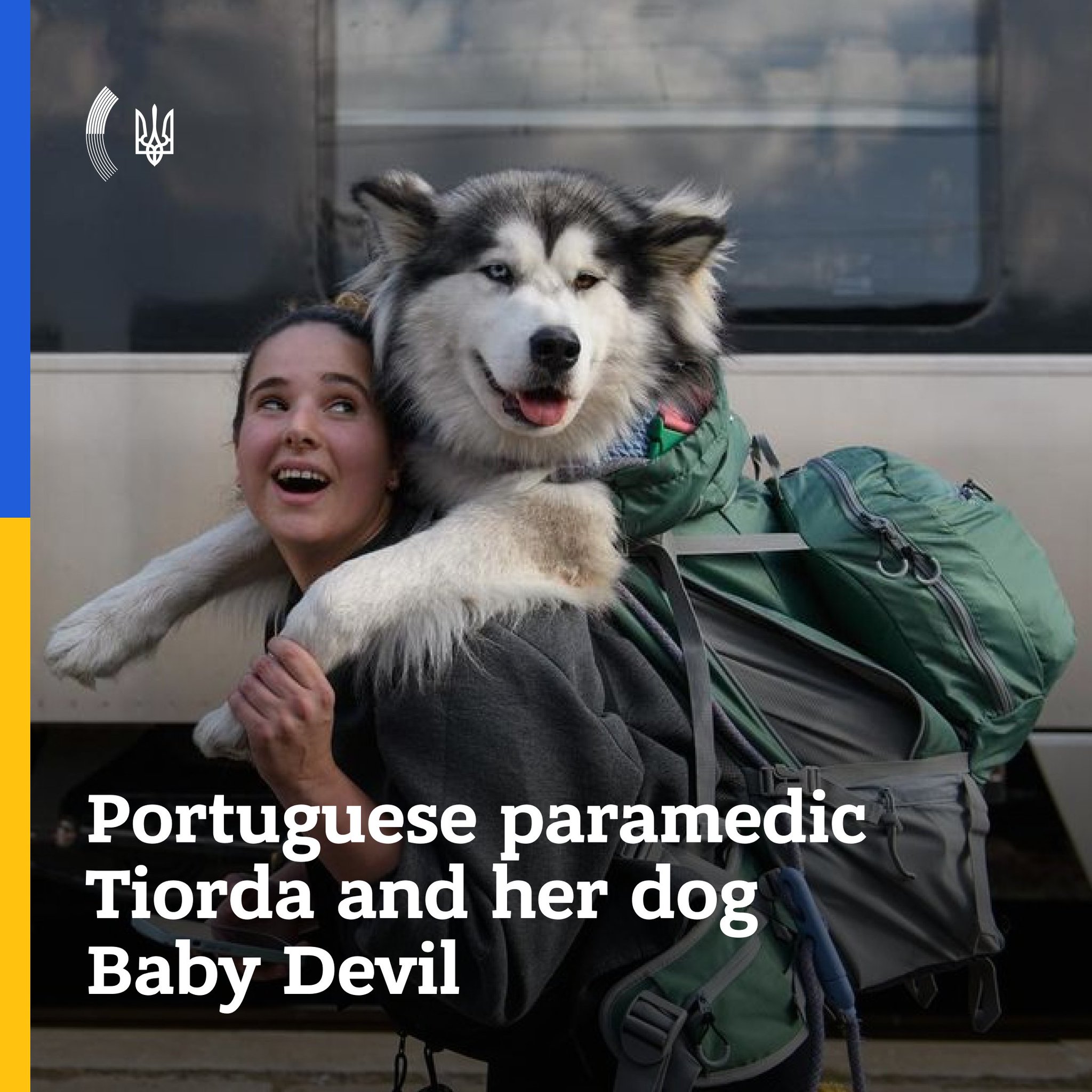 Tiorda and her dog Baby Devil help soldiers at front line