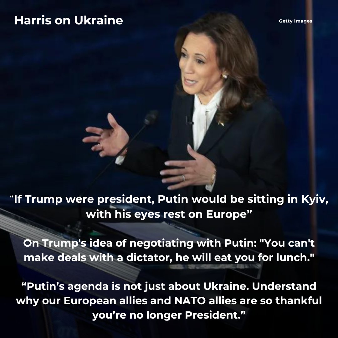 Harris: Trump would surrender Ukraine; her policy unclear