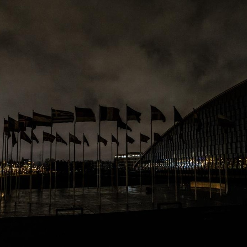 NATO joins global landmarks in solidarity with Ukraine’s LightUpUkraine campaign