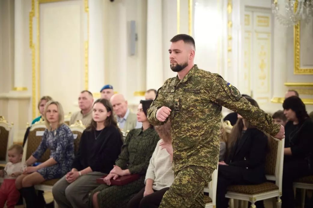 Lieutenant Colonel Ruslan Baida awarded Cross of Combat Merit