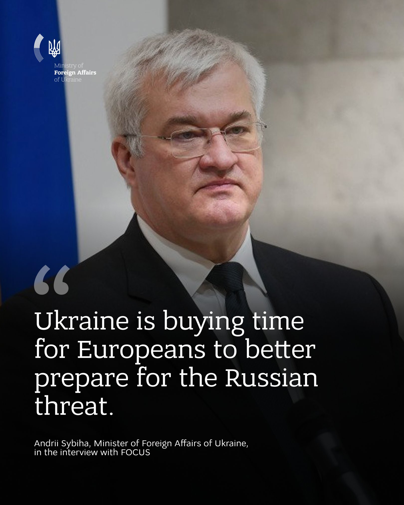 Ukraine FM says European support is investment in future