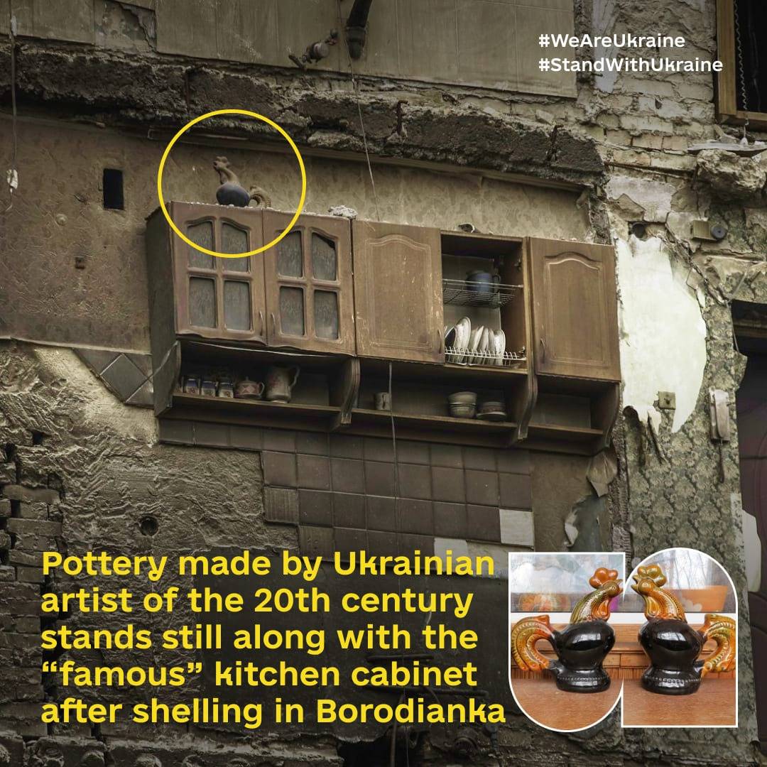 Ukrainian ceramic rooster becomes symbol of inviolability after shelling