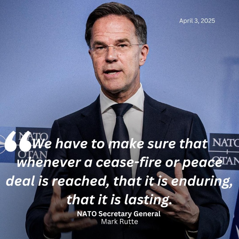Rutte stresses just and lasting peace for Ukraine at ForMin