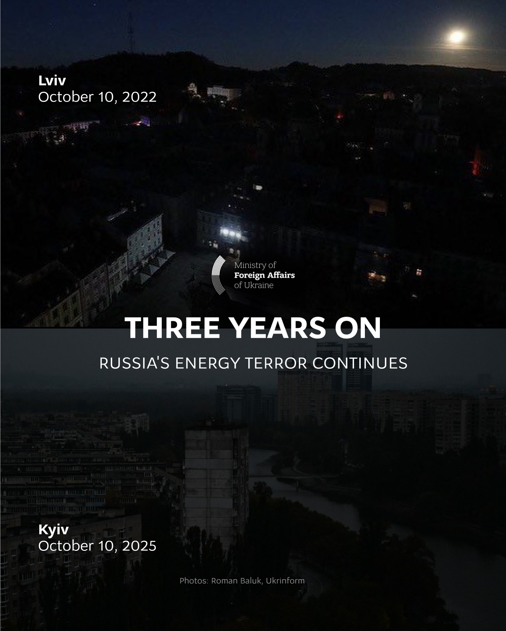 Russia repeats energy attack on anniversary, causing blackout