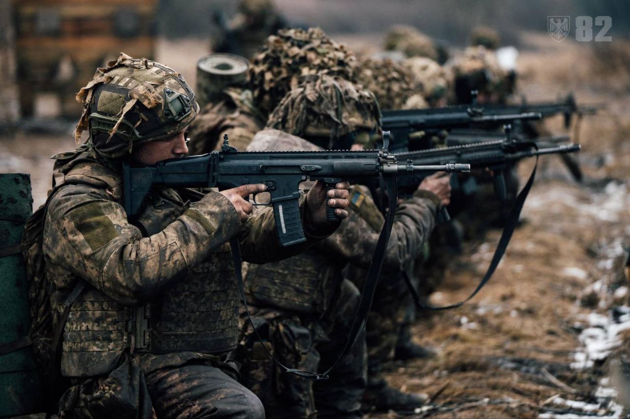 Daily training of the 82nd Air Assault Brigade