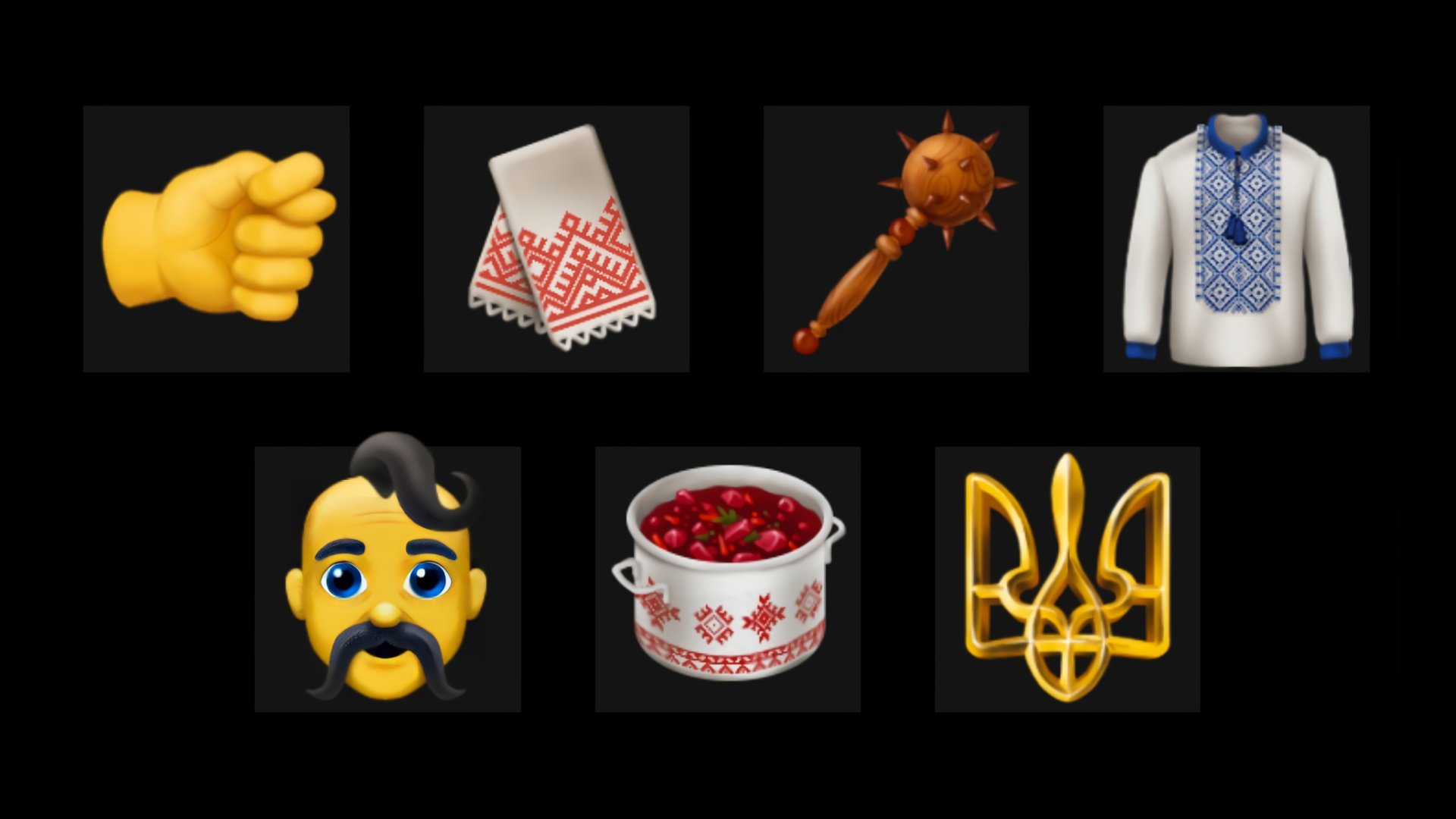 Ukrainian emojis on Android and iOS for Unicode submission