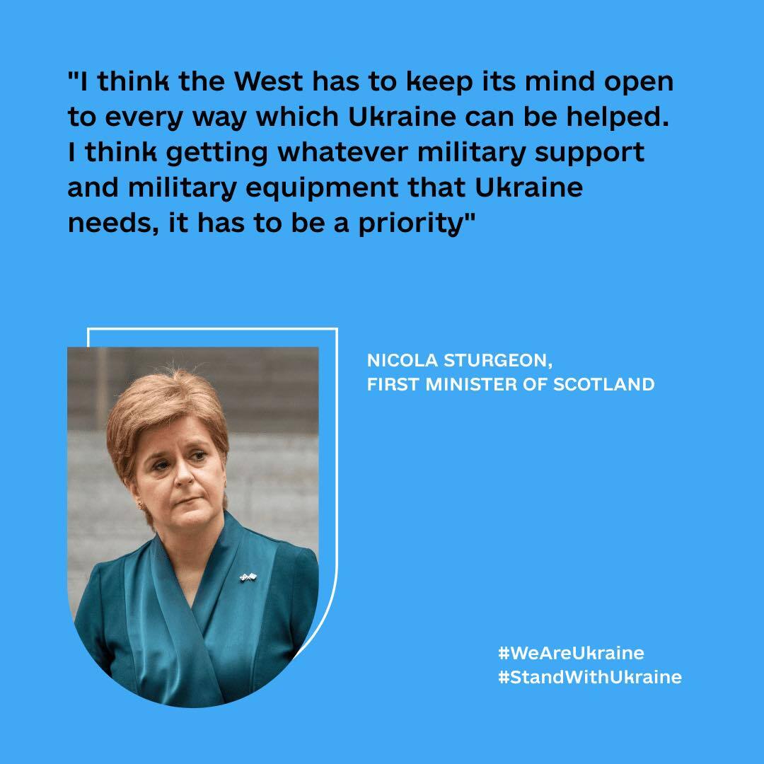 Sturgeon calls for NATO no-fly zone over Ukraine