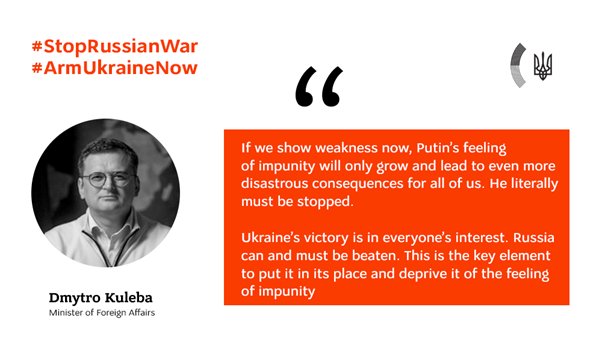 Dmytro Kuleba: Impunity breeds evil, needs to put Russia in its place