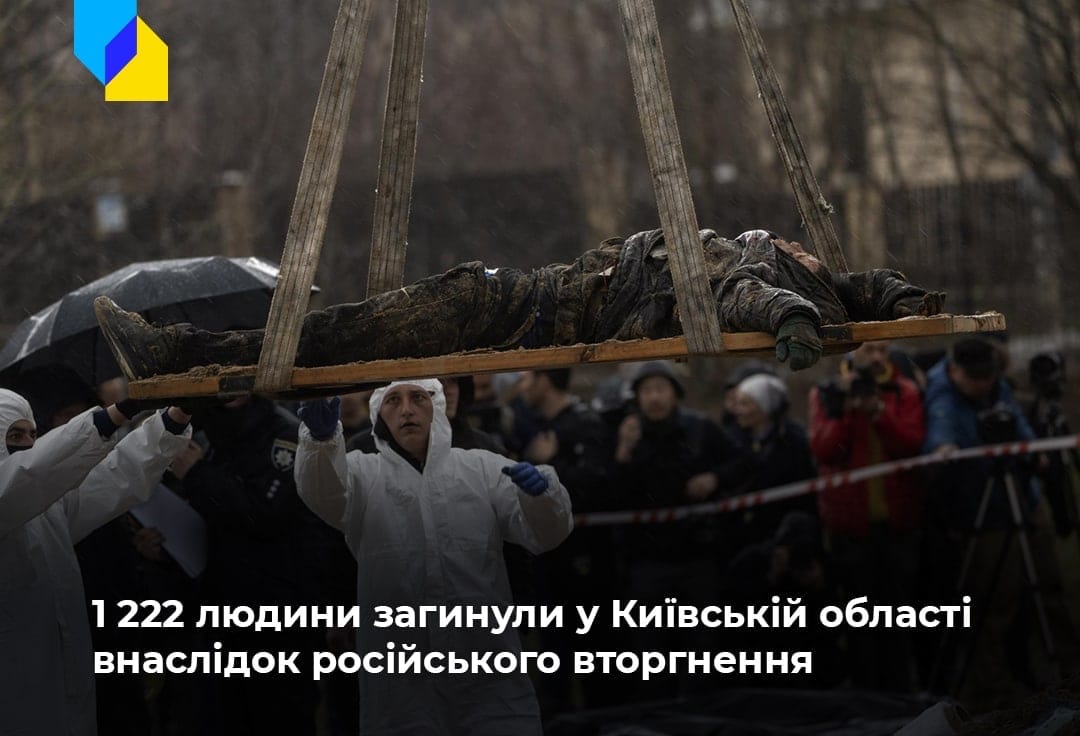 1,222 victims of Russian army in Kyiv region — Venediktova
