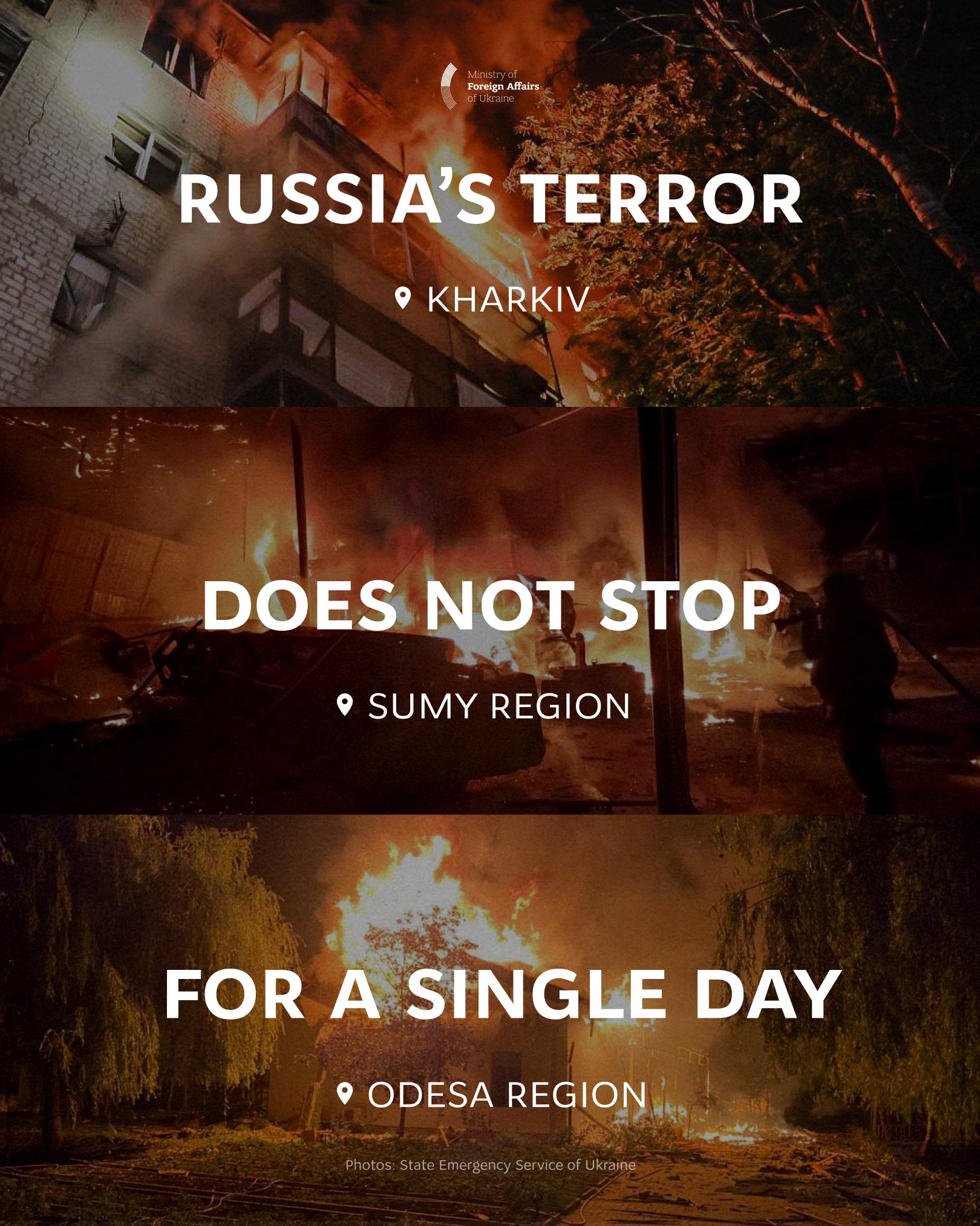 Russian drone strikes on Kharkiv, Odesa, Sumy kill 3