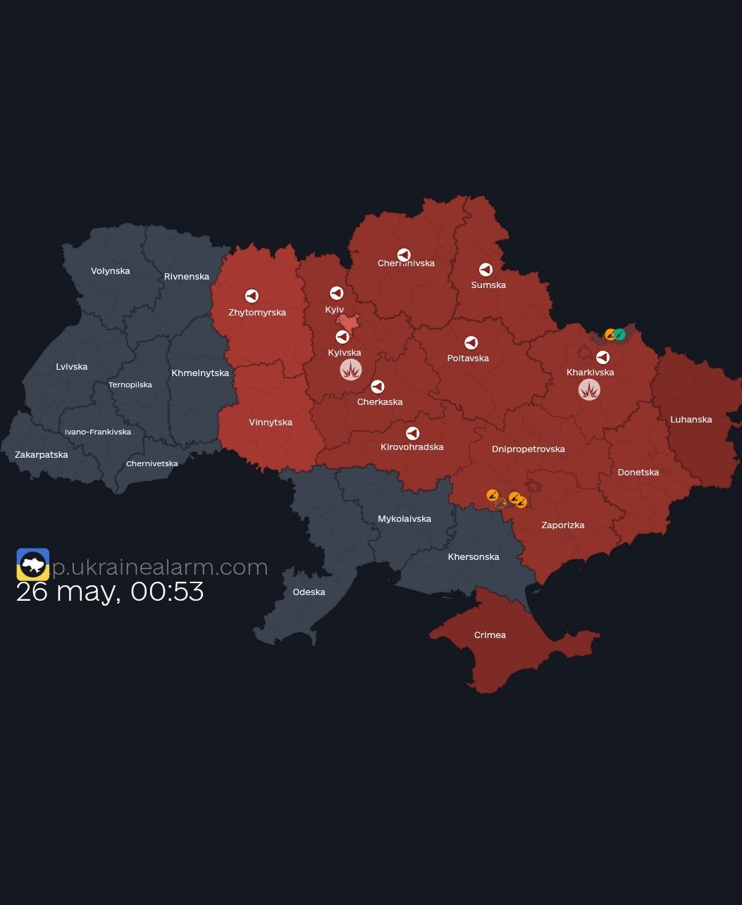 Ukraine Endures Third Night of Massive Drone Attack on Kyiv