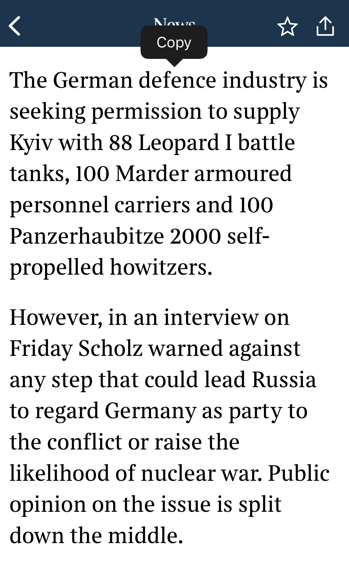 Germany agrees to send inert batteries as industry pushes for Leopard tanks