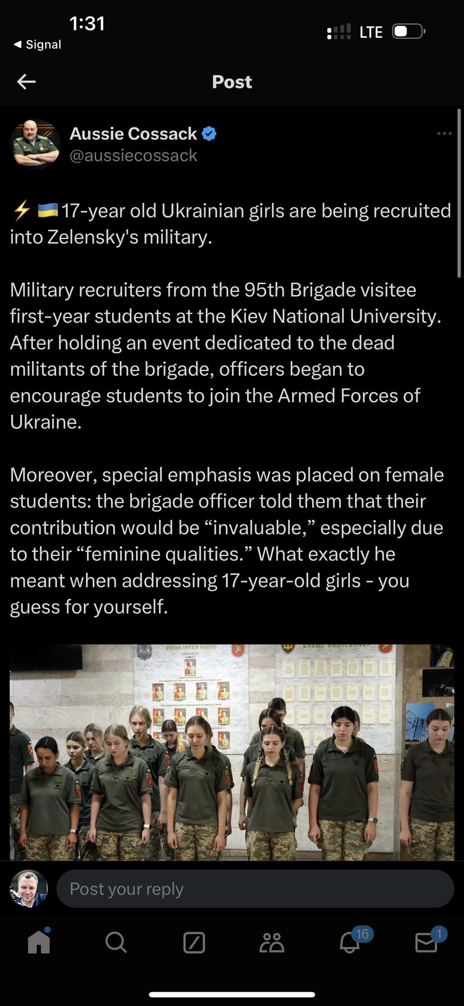 Russian propaganda falsely claims memorial service is women recruitment event