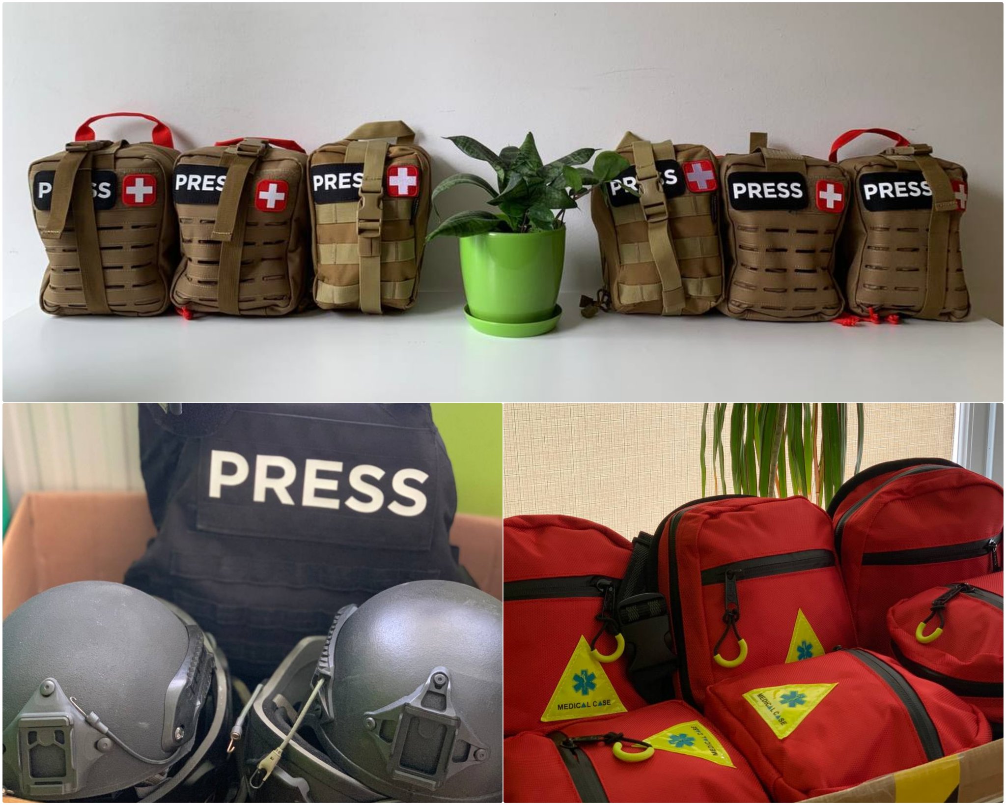 Ukrainian journalists thank @2402fund for protective gear