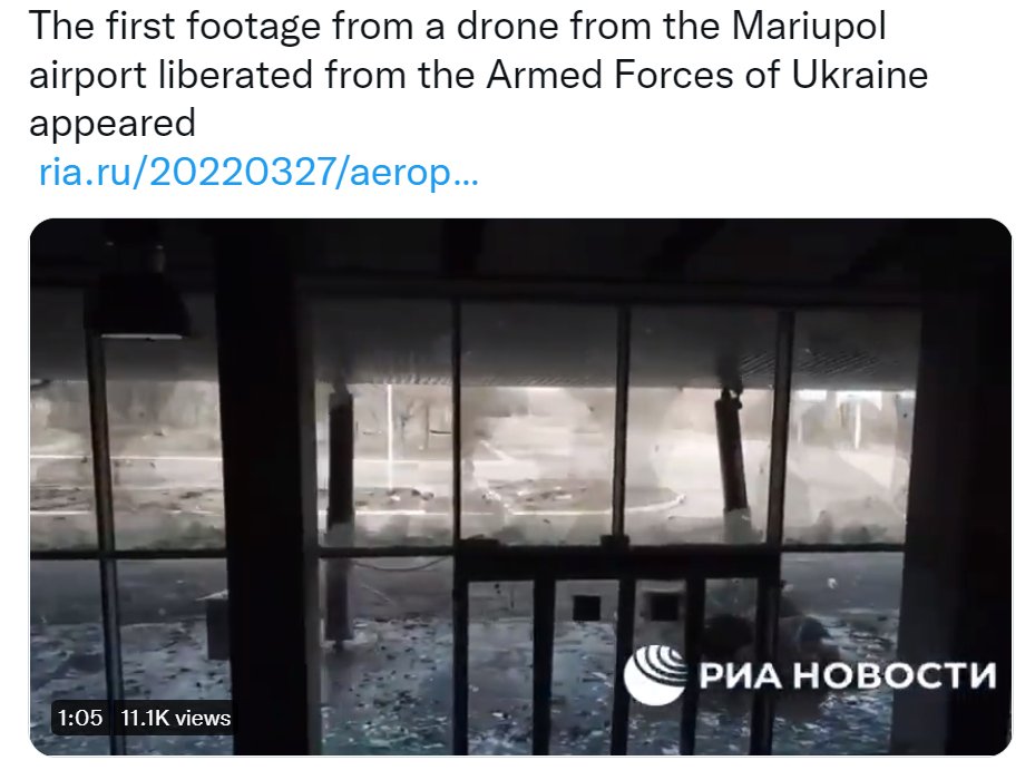 Russian state media calls destroyed airport ‘liberated’ in propaganda