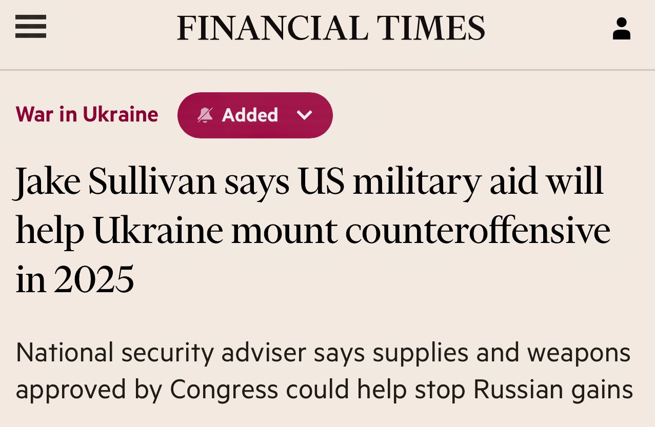 US aid to Ukraine for 2024 defense and 2025 counteroffensive