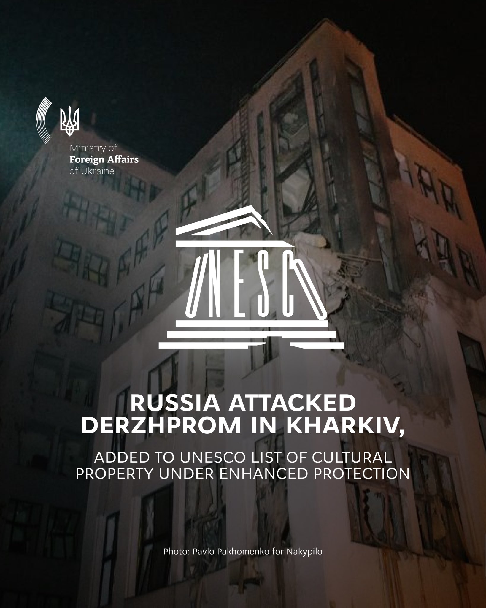 Russia attacks Kharkiv’s center, striking UNESCO heritage Derzhprom