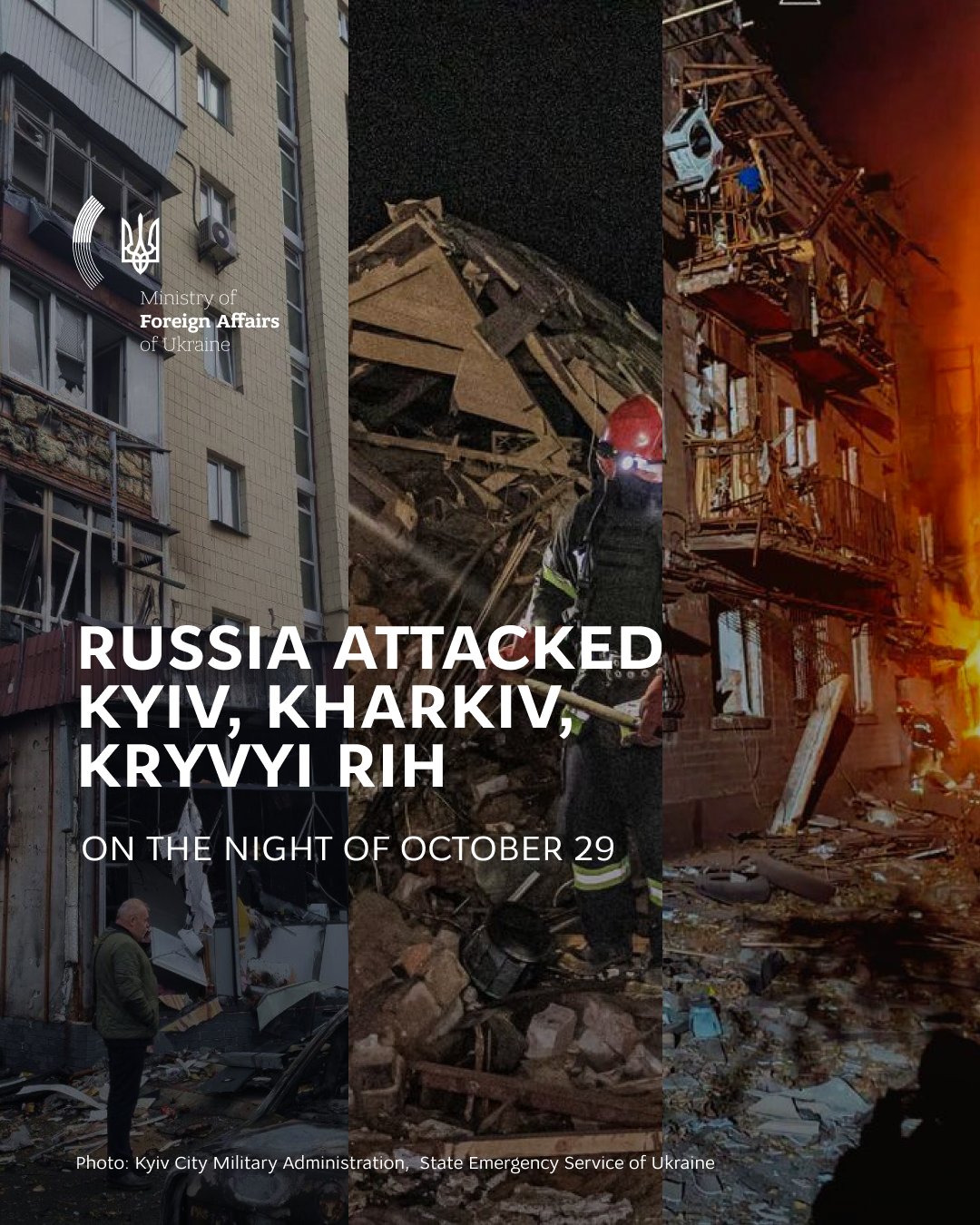Russia attacks Kyiv, Kharkiv, Kryvyi Rih; 5 dead, dozens injured. Defeat Russia.