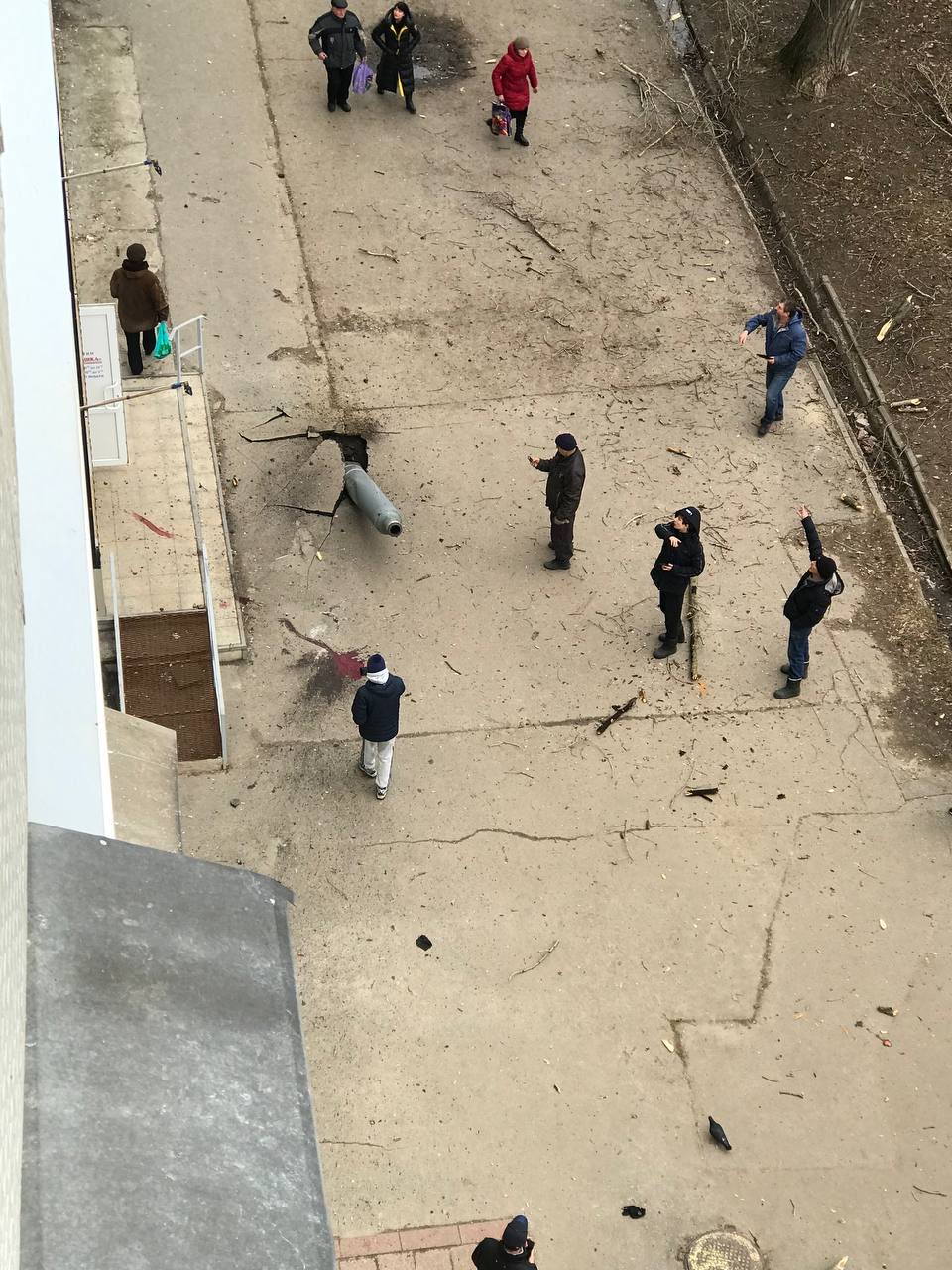 Horrific aftermath of Russian shelling in Kharkiv: blood, missiles, and a dying woman.