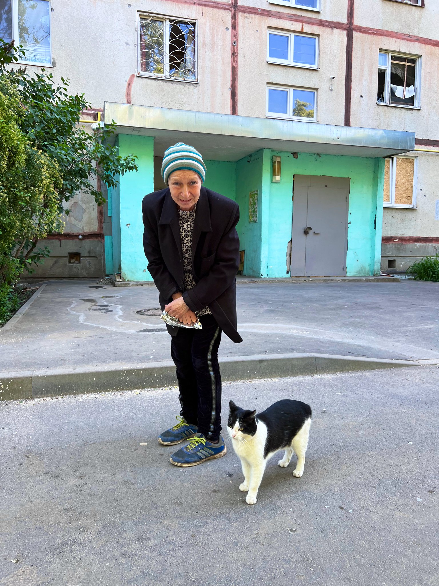 Ukrainians stay to care for cats despite destruction