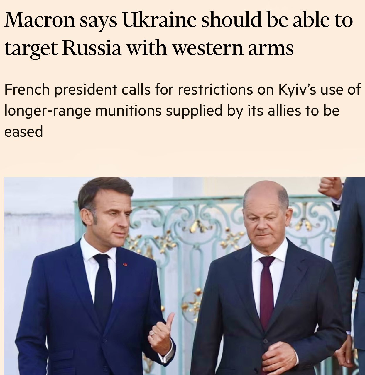 Macron urges Ukraine to strike Russia, questions Biden’s stance