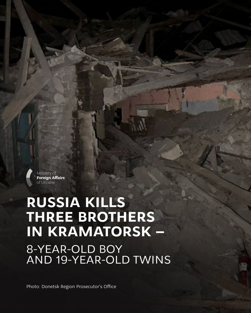 Russian strike kills three brothers and neighbor in Kramatorsk