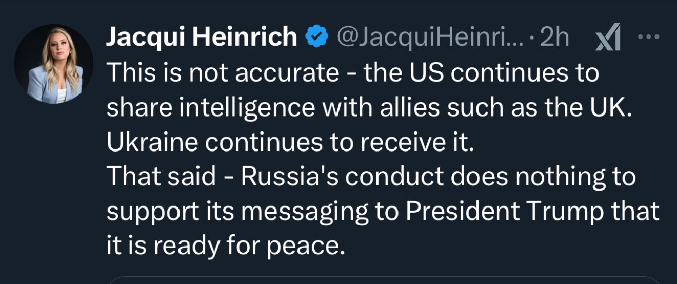 Russia signals no peace, launches missiles; U.S. shares intelligence indirectly