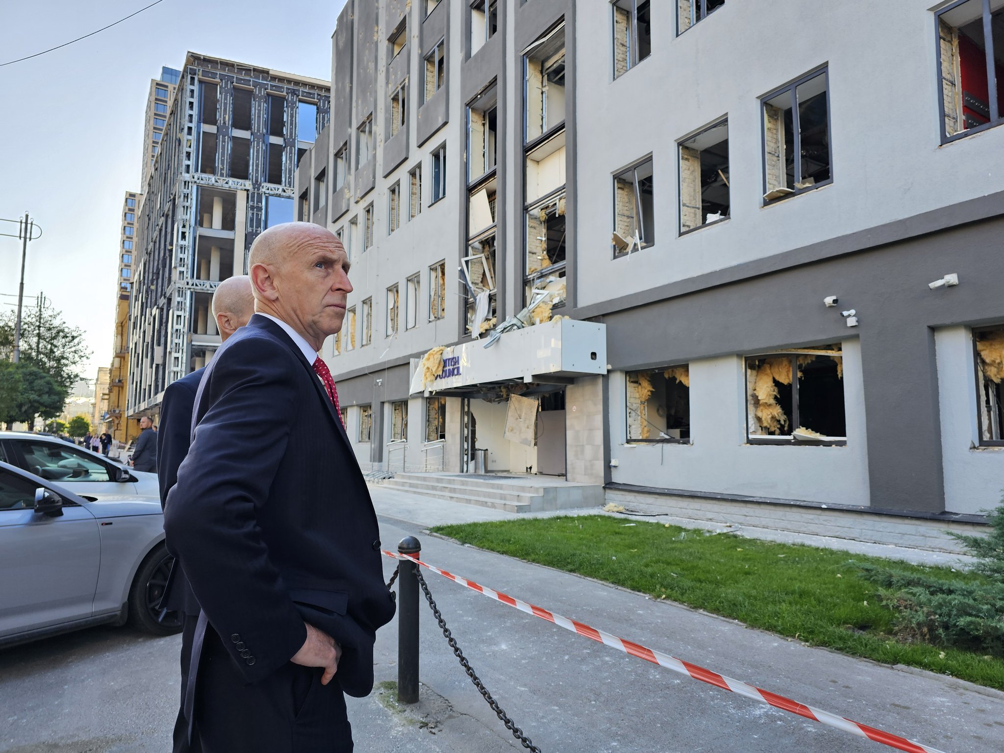 UK Defense Minister sees bombed British Council building in Kyiv